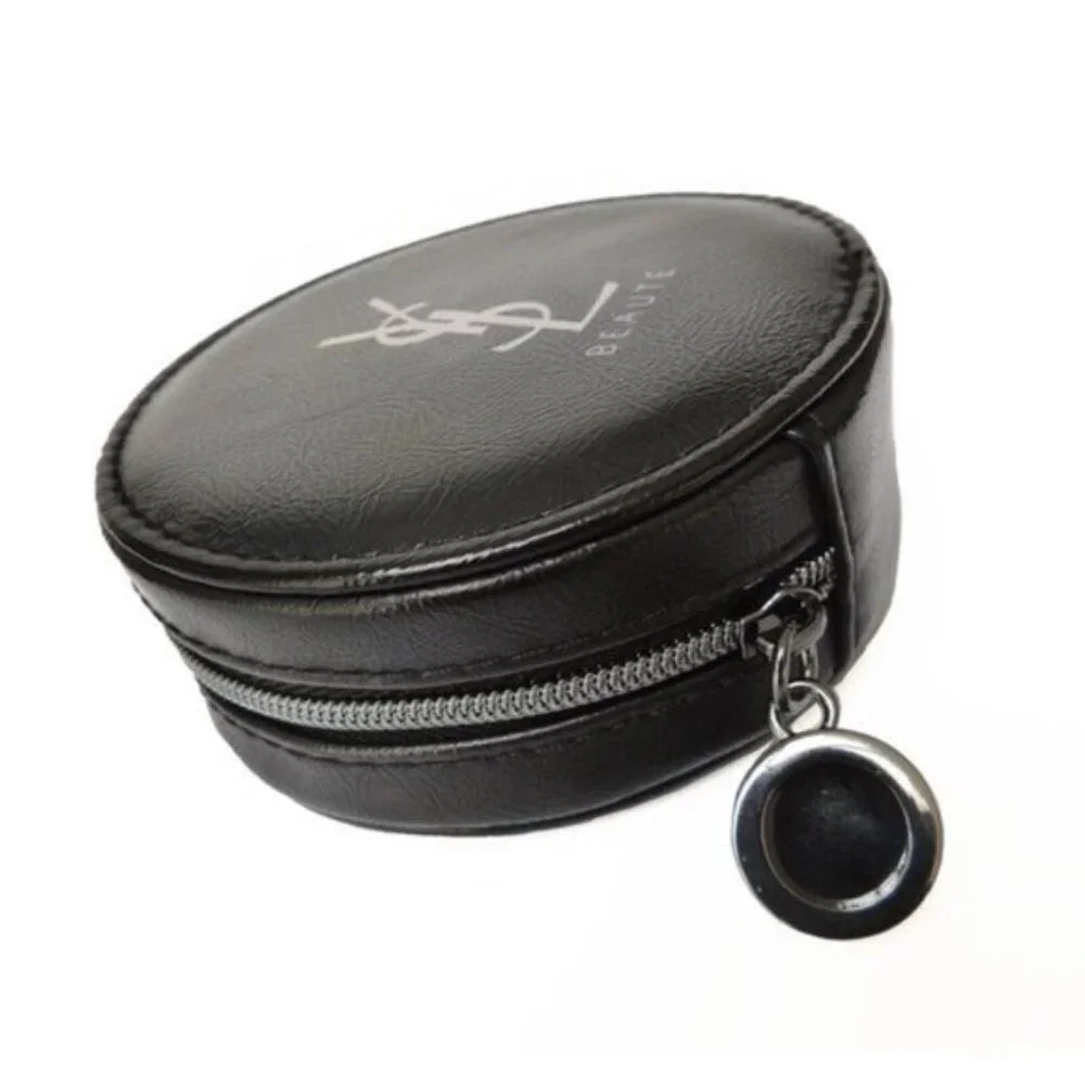Small YSL Beaute round black cosmetic bag, pouch, coin purse
